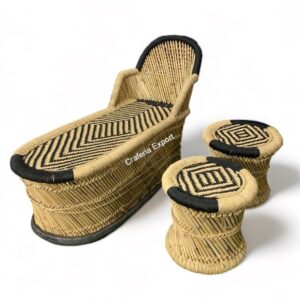 Handcrafted Bamboo Long Mudha Chair For Indoor/Outdoor (Standard Size)