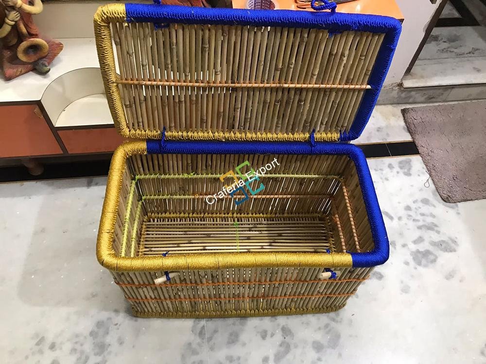 Bamboo Muticolour laundry Basket for multi-use (Large Size)