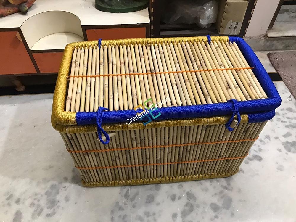 Bamboo Muticolour laundry Basket for multi-use (Large Size)