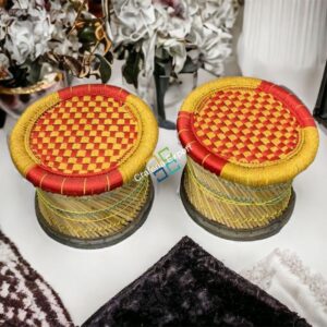 Pure Handmade Bamboo Mudda Stool Garden Patio for Indoor/Outdoor