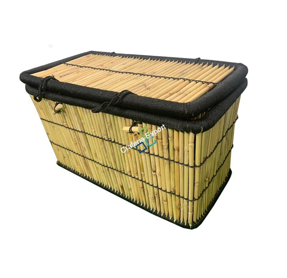 Modern Bamboo Decorative Storage Trunk for Home Hotel |Laundry Basket Multi Purpose |Storage Box