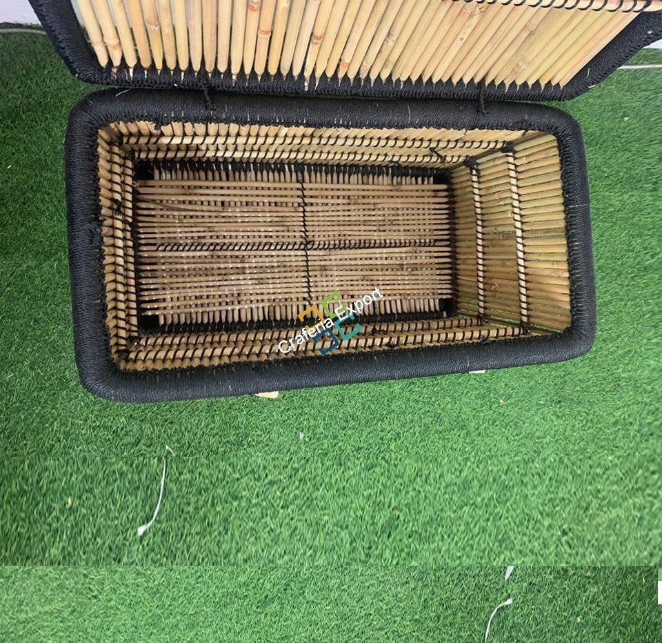 Modern Bamboo Decorative Storage Trunk for Home Hotel |Laundry Basket Multi Purpose |Storage Box