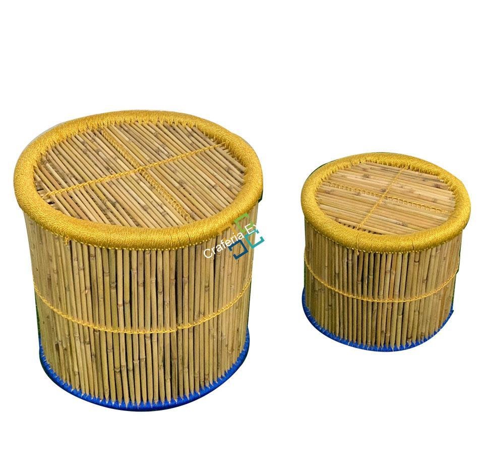 Handmade Bamboo Mudha for Indoor-outdoor Furniture (Set of 2)