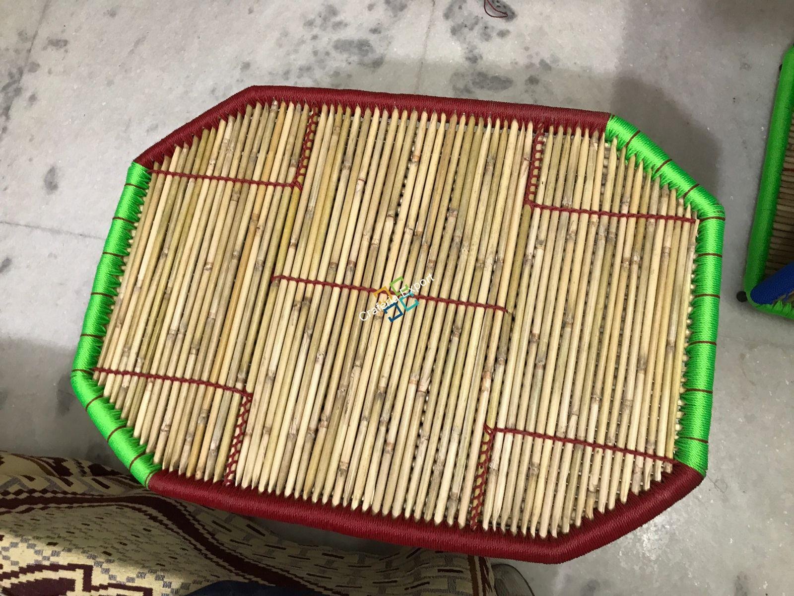 Bamboo Handcrafted Table /Mudha Table for Outdoor/Indoor - Large Size