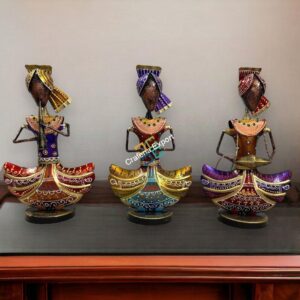 Antique Unique Metal Decorative Sardar/Musician Playing Musical Instruments Traditional Handmade Handicraft Item