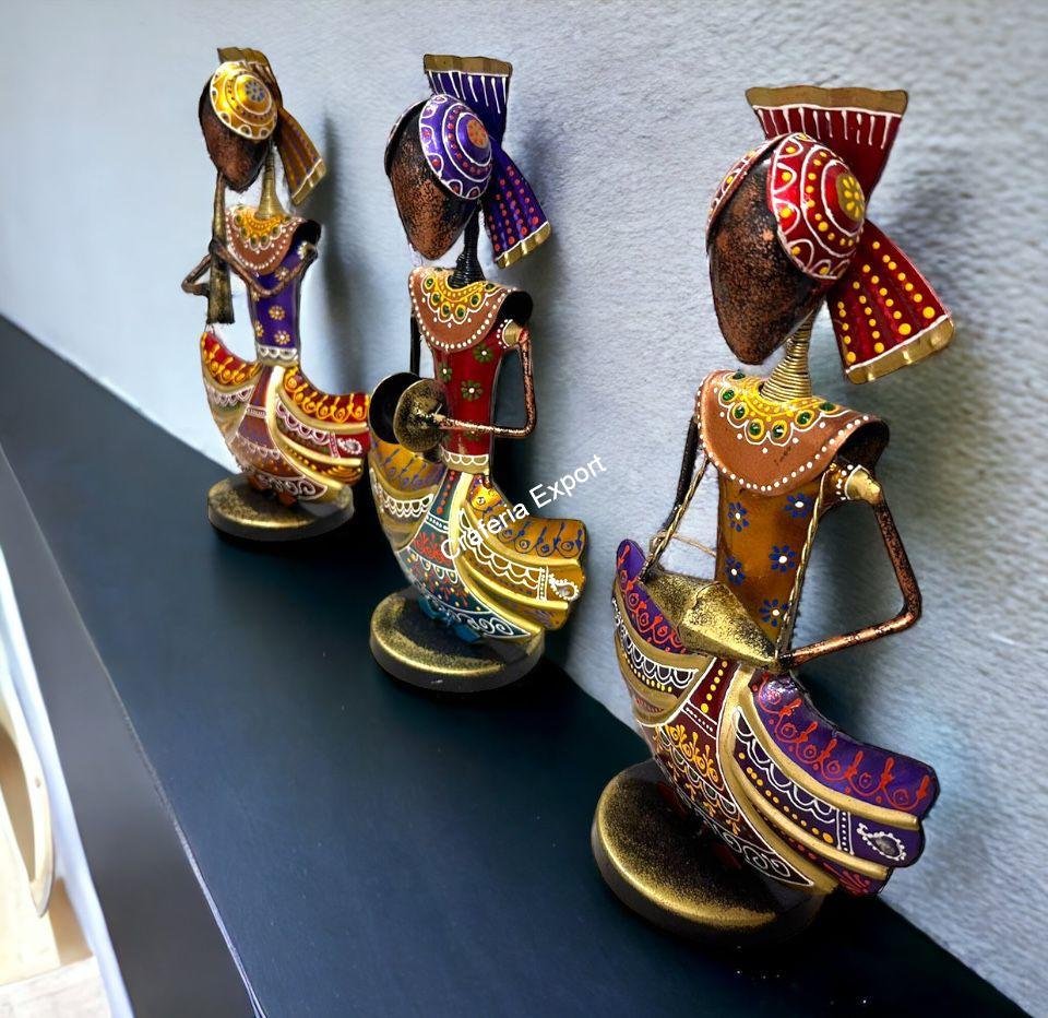 Antique Unique Metal Decorative Sardar/Musician Playing Musical Instruments Traditional Handmade Handicraft Item