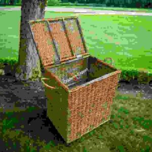 Cane Rattan Laundry Cum Picnic Handcrafted Basket with Lid