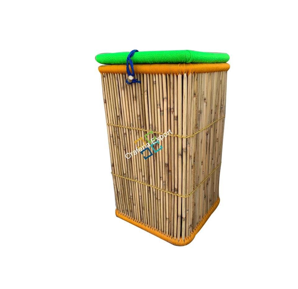 Bamboo Laundry Stool/Storage Basket (Large Size)