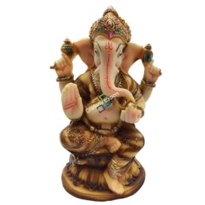 White Marble Ganesh Showpiece  home decor Indian God beauty