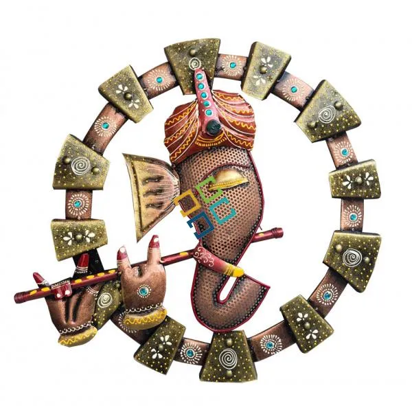 Amazing traditional Ganesha flute wall hanging  for wall decor-Without LED