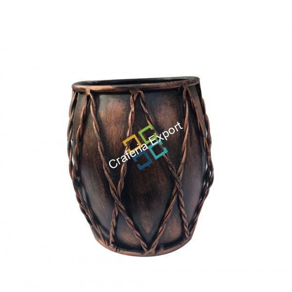 Metal Dholak/Drum pen holder stand/Desk Organizer