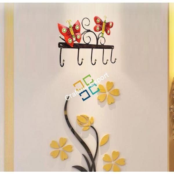 Colourful Butterfly Wall Key Holder for Home Decor
