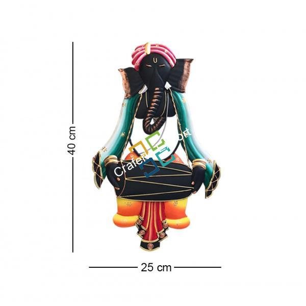 Unique Wall art hanging Showpiece of ganpati with  Dholak for wall decor/gift purpose