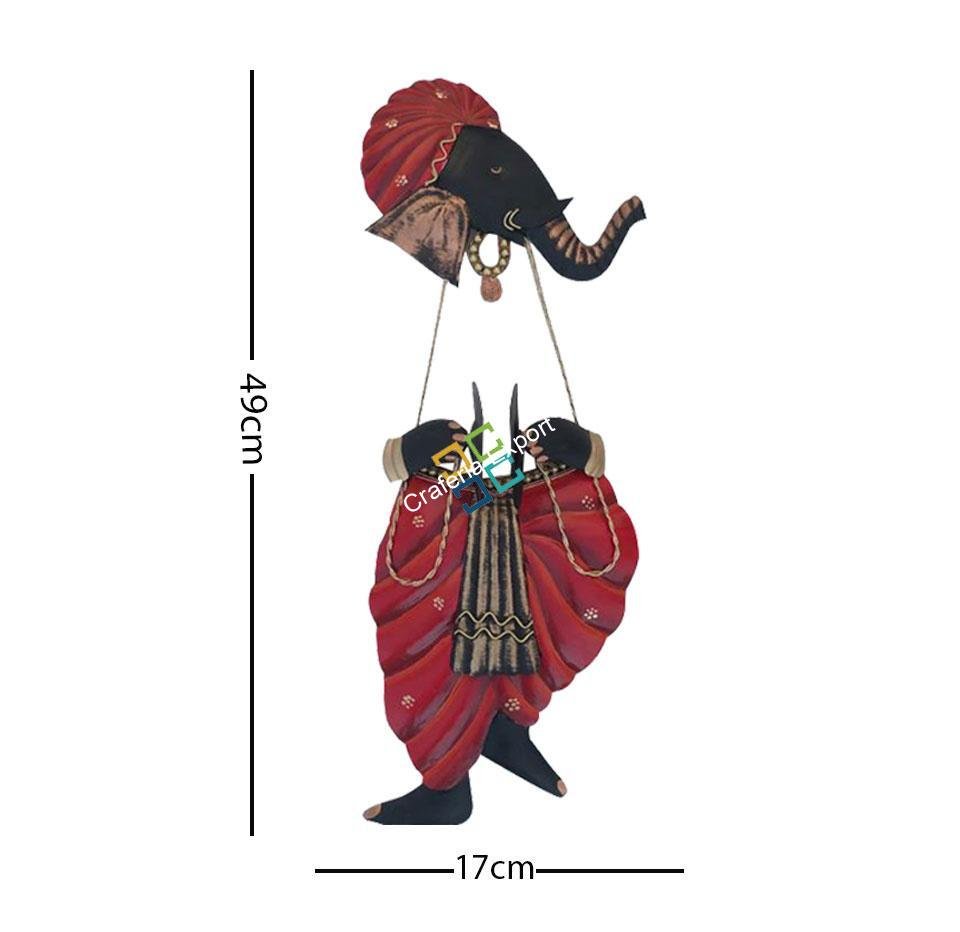 Wonderful Lord ganesha with manjeera wall hanging showpiece for wall decor