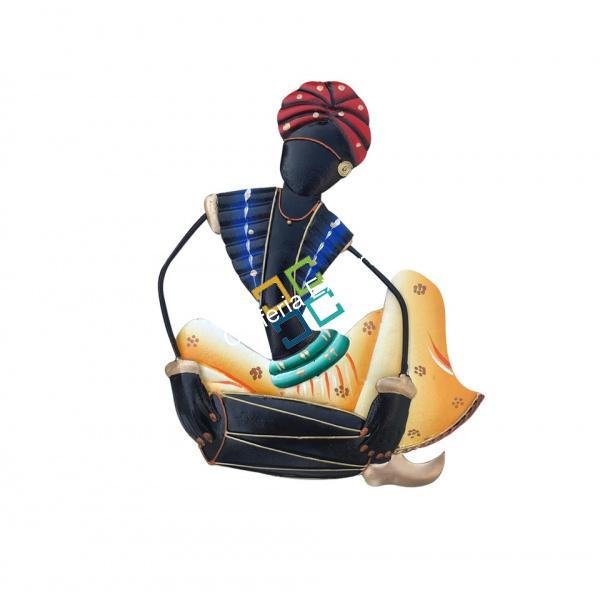 Handicrafted rajasthani musical men home decorative showpiece/wall mount gifts