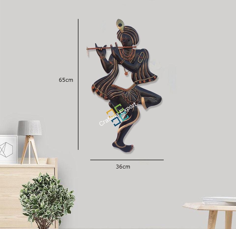 Beautiful Art lord krishna playing flute wall hanging showpiece for home decor/gifts item