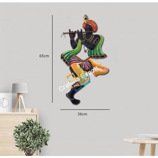 Beautiful Art lord krishna playing flute wall hanging showpiece for home decor/gifts item