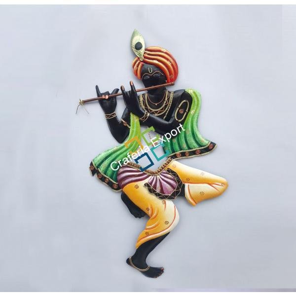 Beautiful Art lord krishna playing flute wall hanging showpiece for home decor/gifts item