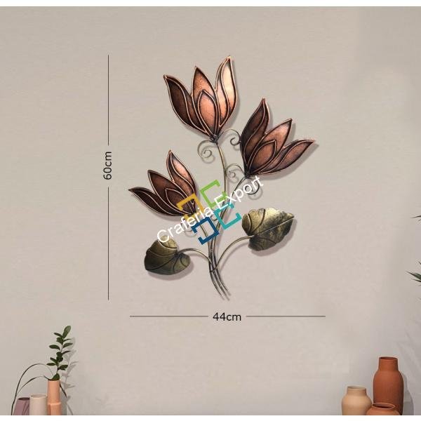 Interior decor metal flower wall hanging with petals