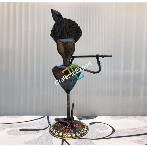 Royal tribal men musical showpiece for home table decor (set of 2)