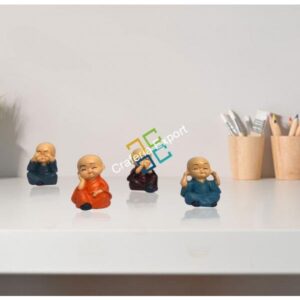 Baby Monk Buddha Idols showpiece for decor /gift (set of 4)