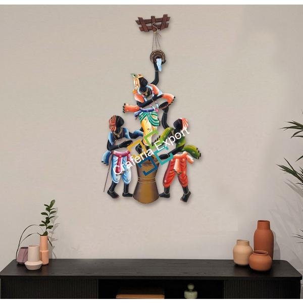 Beautiful Krishna Makhan Chor Wall Hanging Showpiece for home Decoration