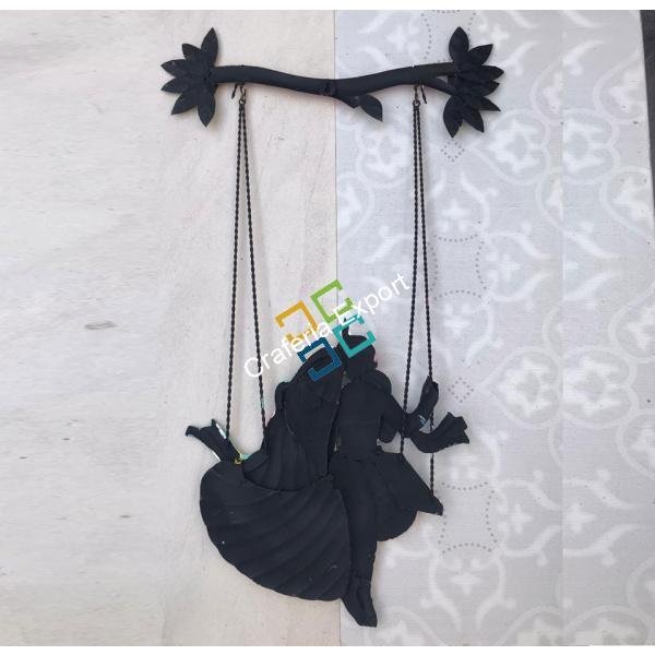 Radha Krishna Sitting on Jhula / Swing Wall Hanging for Decoration ,Diwali, Pooja , Gifts