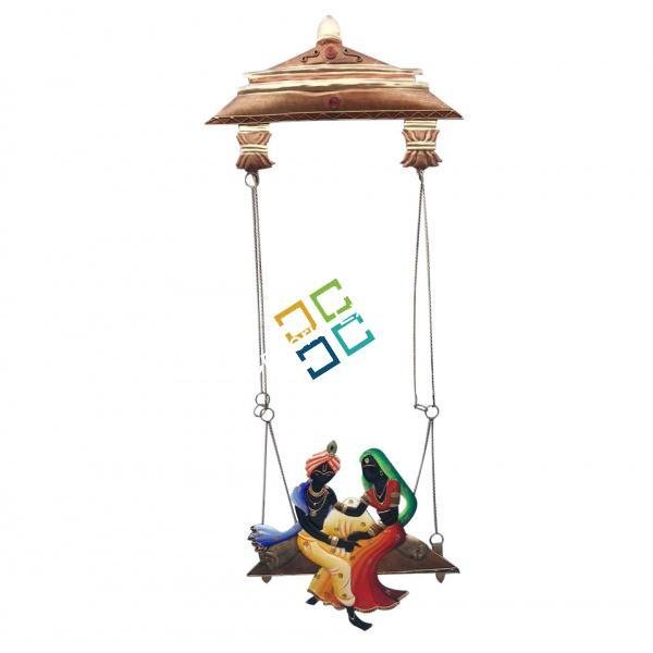 Beautiful Radha Krishna  Jhula wall decor showpiece for gifts/ home decor