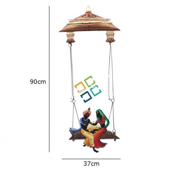 Beautiful Radha Krishna  Jhula wall decor showpiece for gifts/ home decor