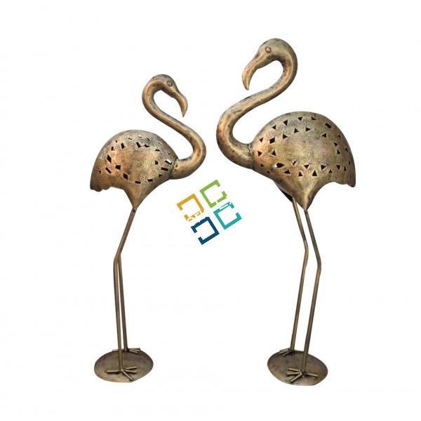 Antique Swan Couple figurine/statue with T-light candle holder inside for home decor/gift (set of 2)