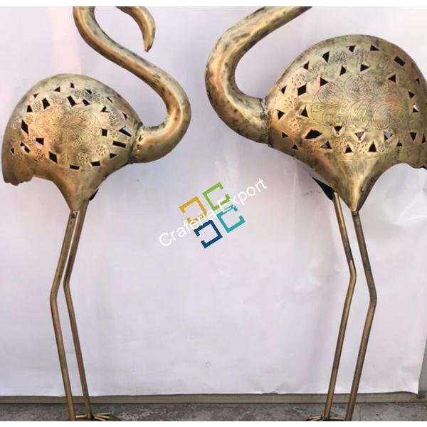 Antique Swan Couple figurine/statue with T-light candle holder inside for home decor/gift (set of 2)