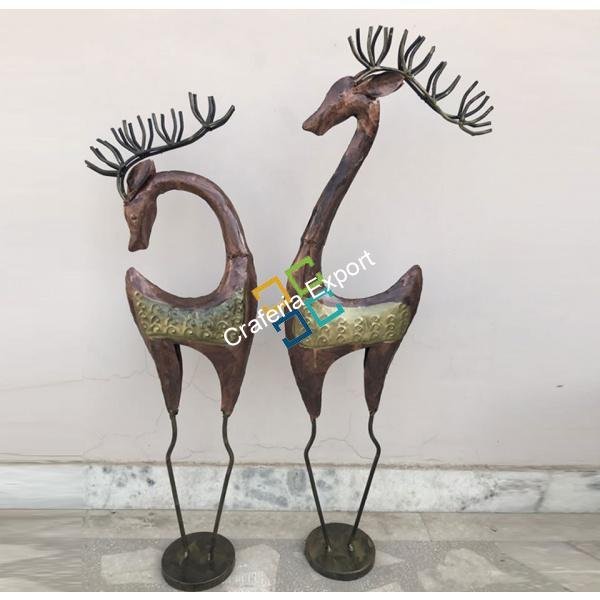 Antique Deer Couple Showpiece/Figurine for home decor/gift (set of 2)