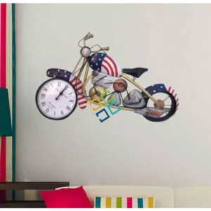 Vintage Bike tabletop / showpiece with clock for home /office /decor