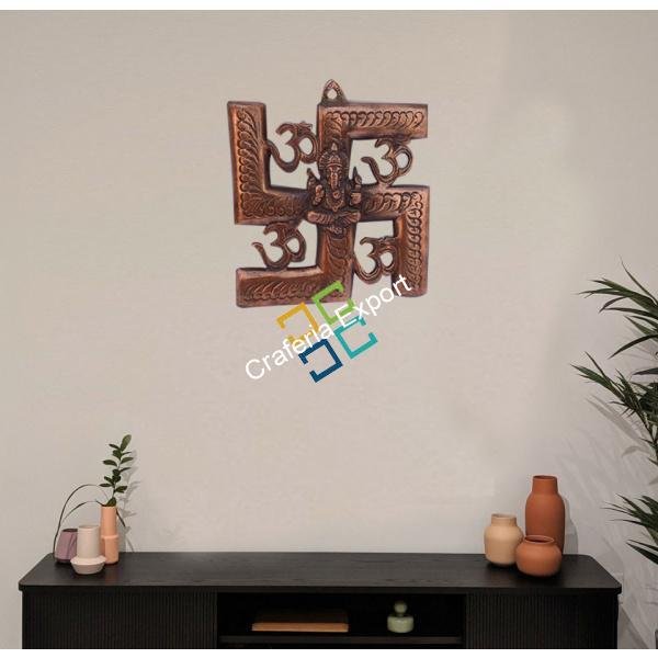 Swastik Om Ganesha Wall Mounted Decor showpiece/Gift Item