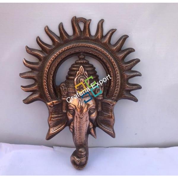 Lord Ganesha with sun wall hanging showpiece for decor/gifts