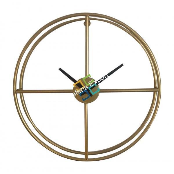 Antique 3D Round shaped Metal Wall Clock Decorative