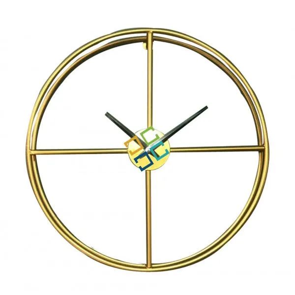 Antique 3D Round shaped Metal Wall Clock Decorative