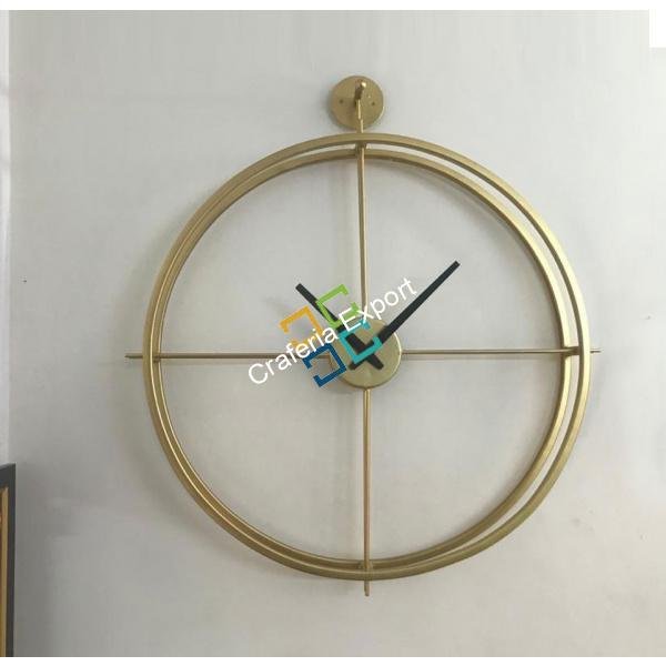Modern Minimalist Golden Wall Clock Home Decor