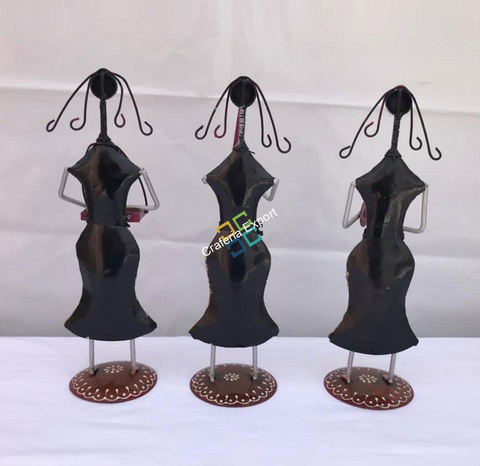 Musical dance tribal lady / table top showpiece for home decor /gifts (set of 3)