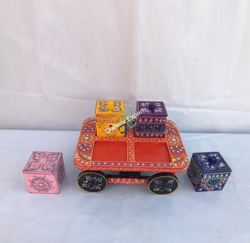 Unique handcrafted serving Trolley /kart for kitchen and dinning table / gifts