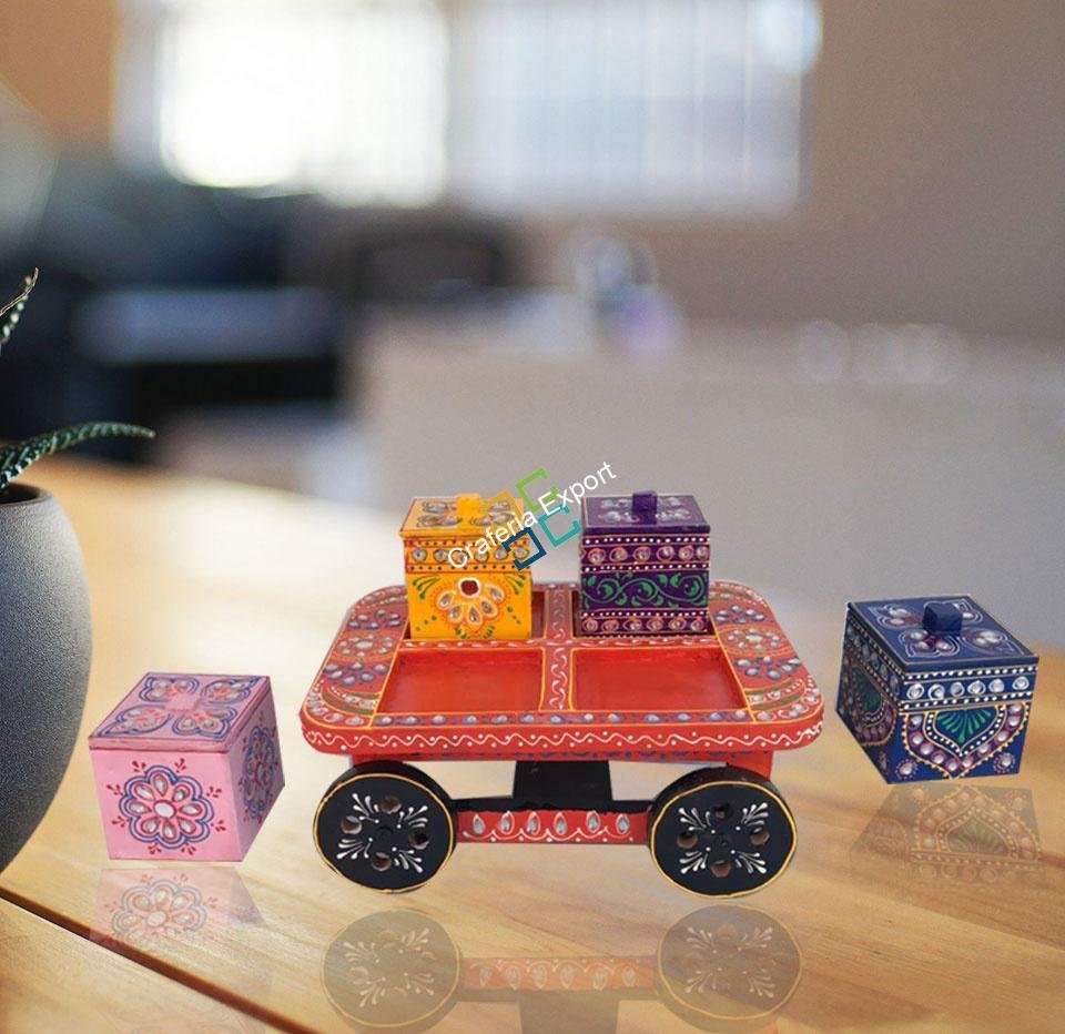 Unique handcrafted serving Trolley /kart for kitchen and dinning table / gifts