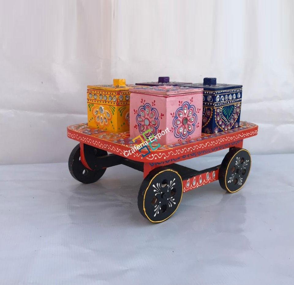 Unique handcrafted serving Trolley /kart for kitchen and dinning table / gifts
