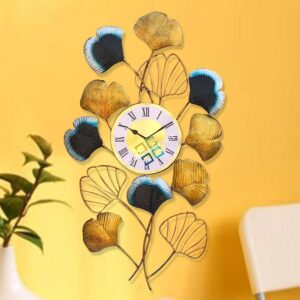 Creative leaf wall hanging clock/handicraft for home decor/office