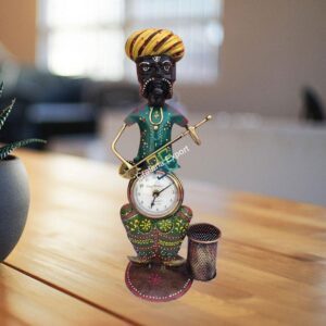 Antique Rajasthani showpiece 1 compartment watch plus pen stand