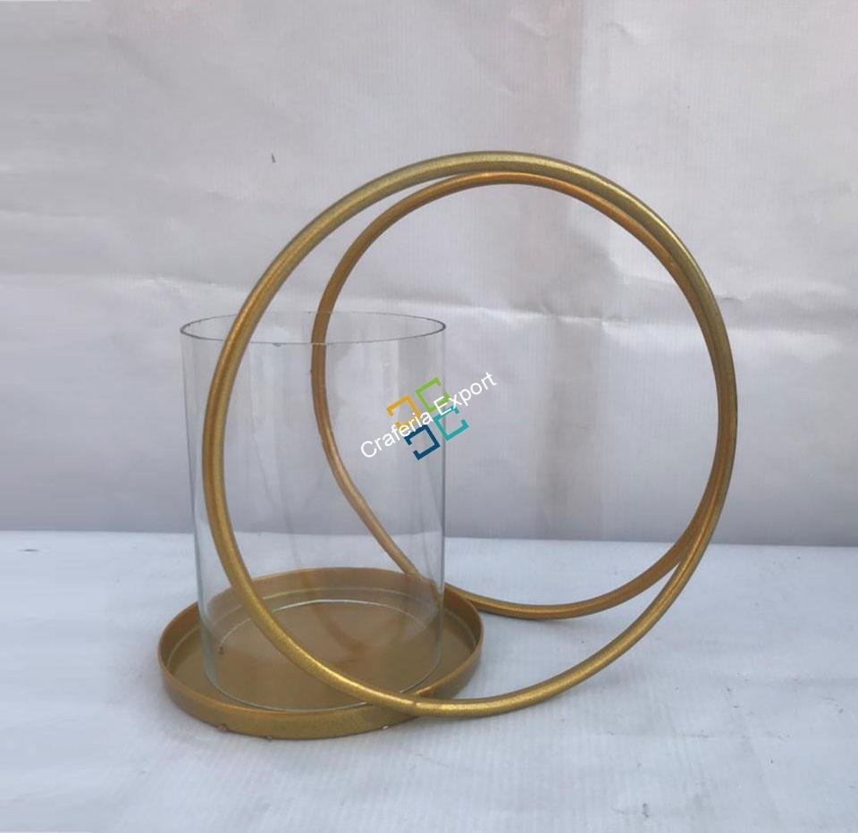 Attractive Shape Metal Table Top Tea Light Candle Holder Stand (set of 2)