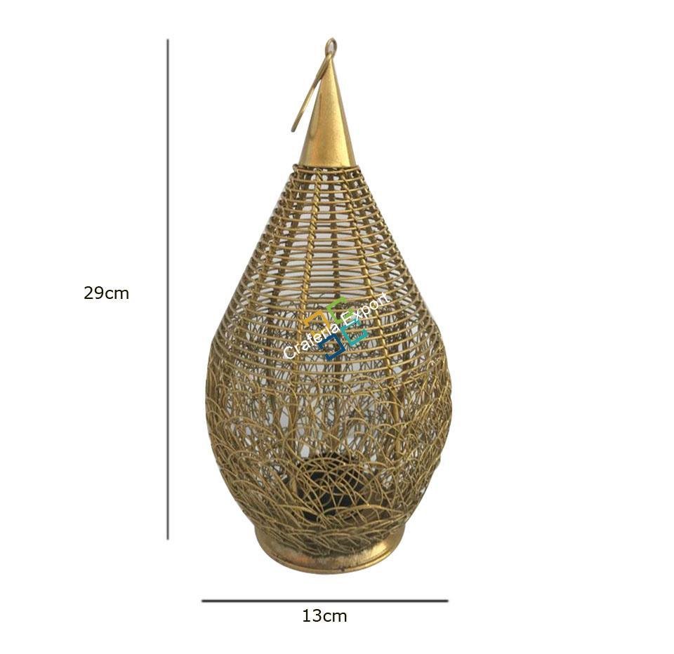 Pear Nest Shape Metal Table Top Tea Light Candle Holder (Hanging & Stand)