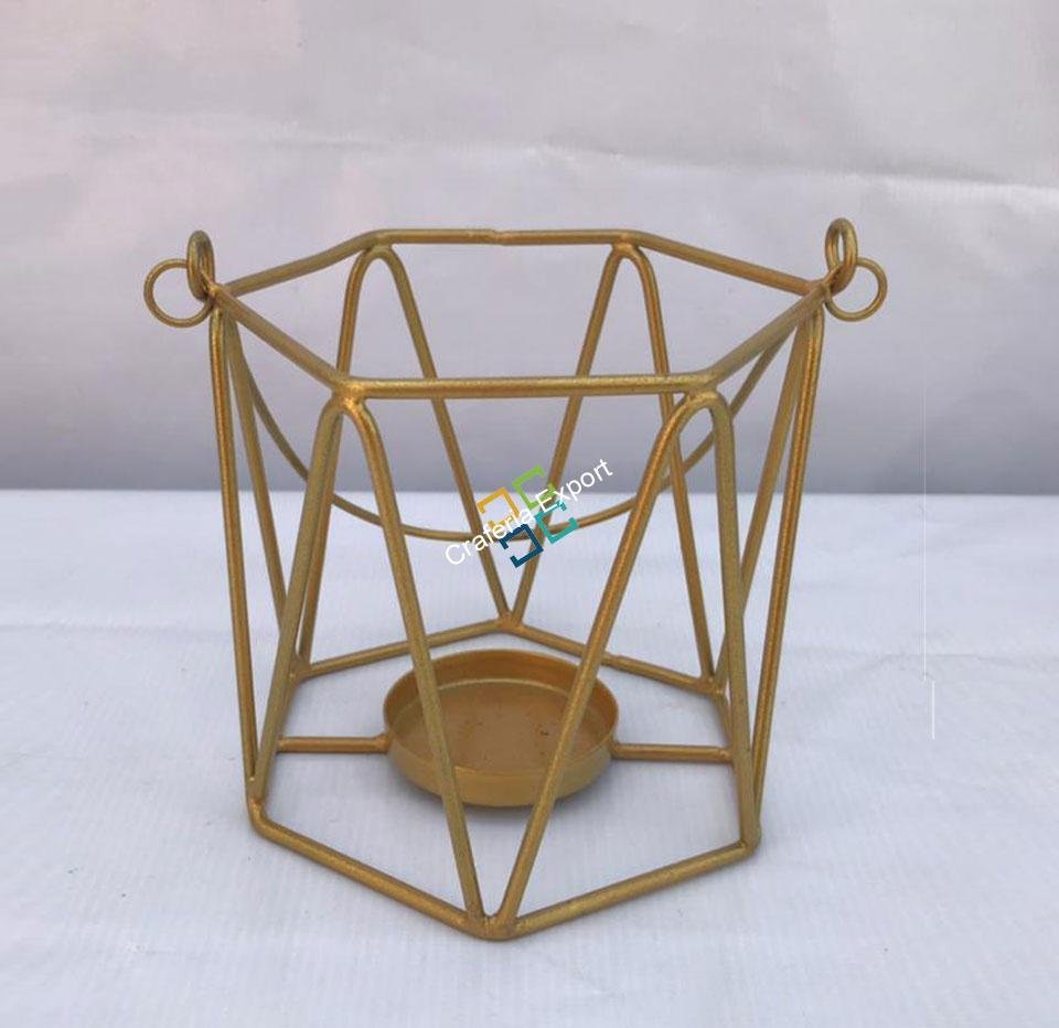 Triangle Wave Bucket Shape Table Top Tea light Candle Holder