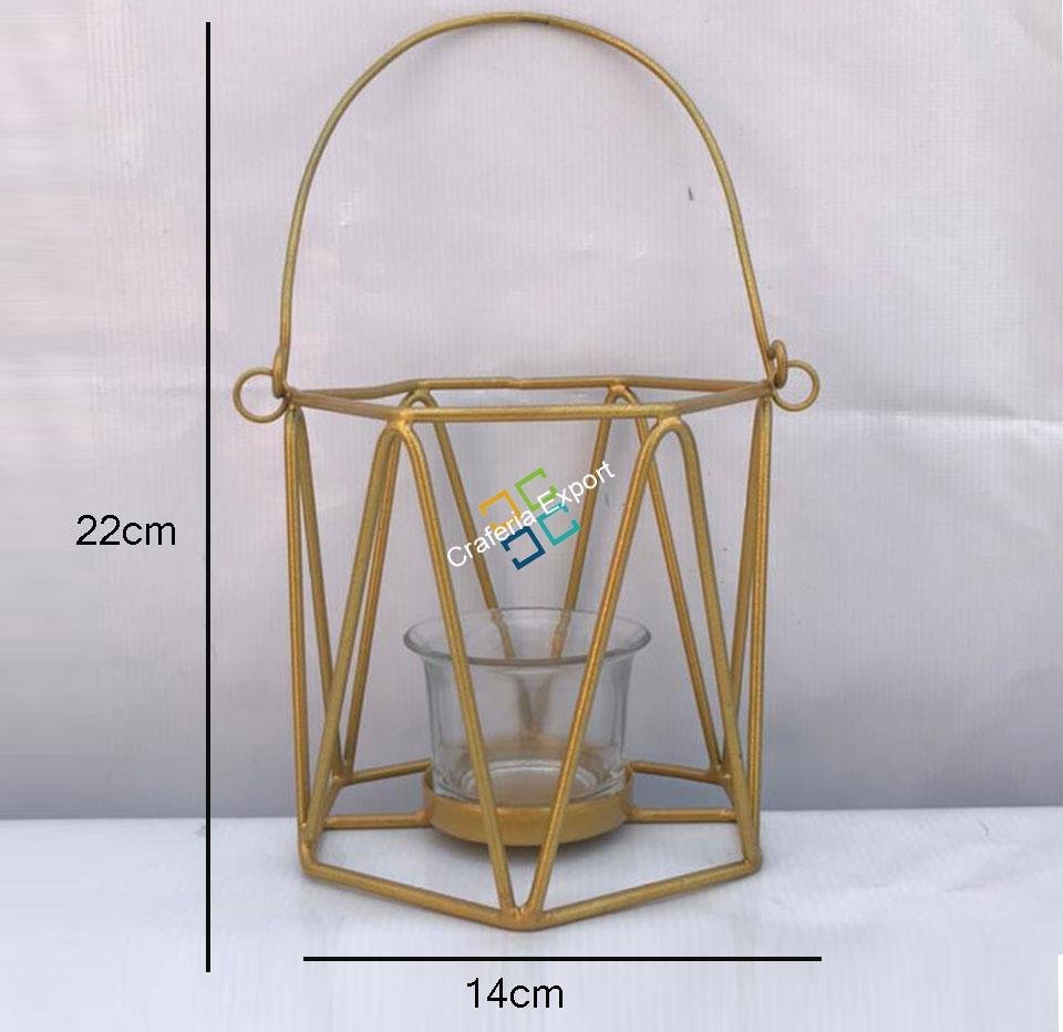 Triangle Wave Bucket Shape Table Top Tea light Candle Holder