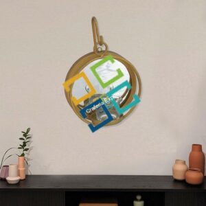 Mirror Round Shape Wall Hanging T-Light Candle Holder