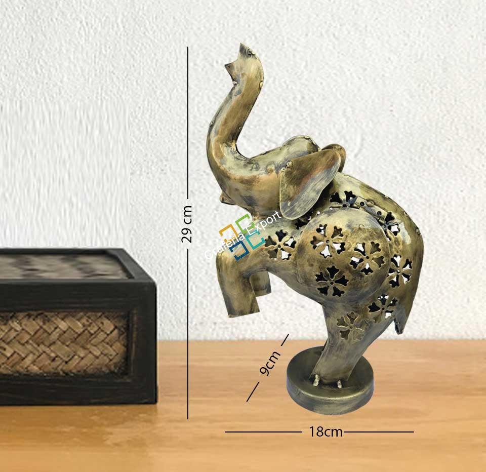 Handicraft metallic cute baby elephant shaped tealight candle holder for decor/Gifts
